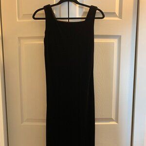 Brown velour full-length column dress, like new, handmade, fits XS/S/P